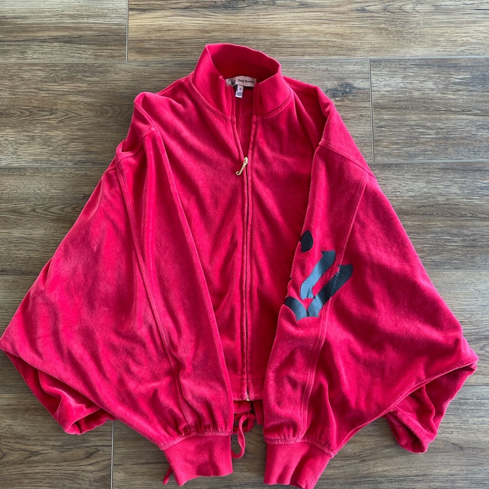 Juicy Couture Red Velour Jacket